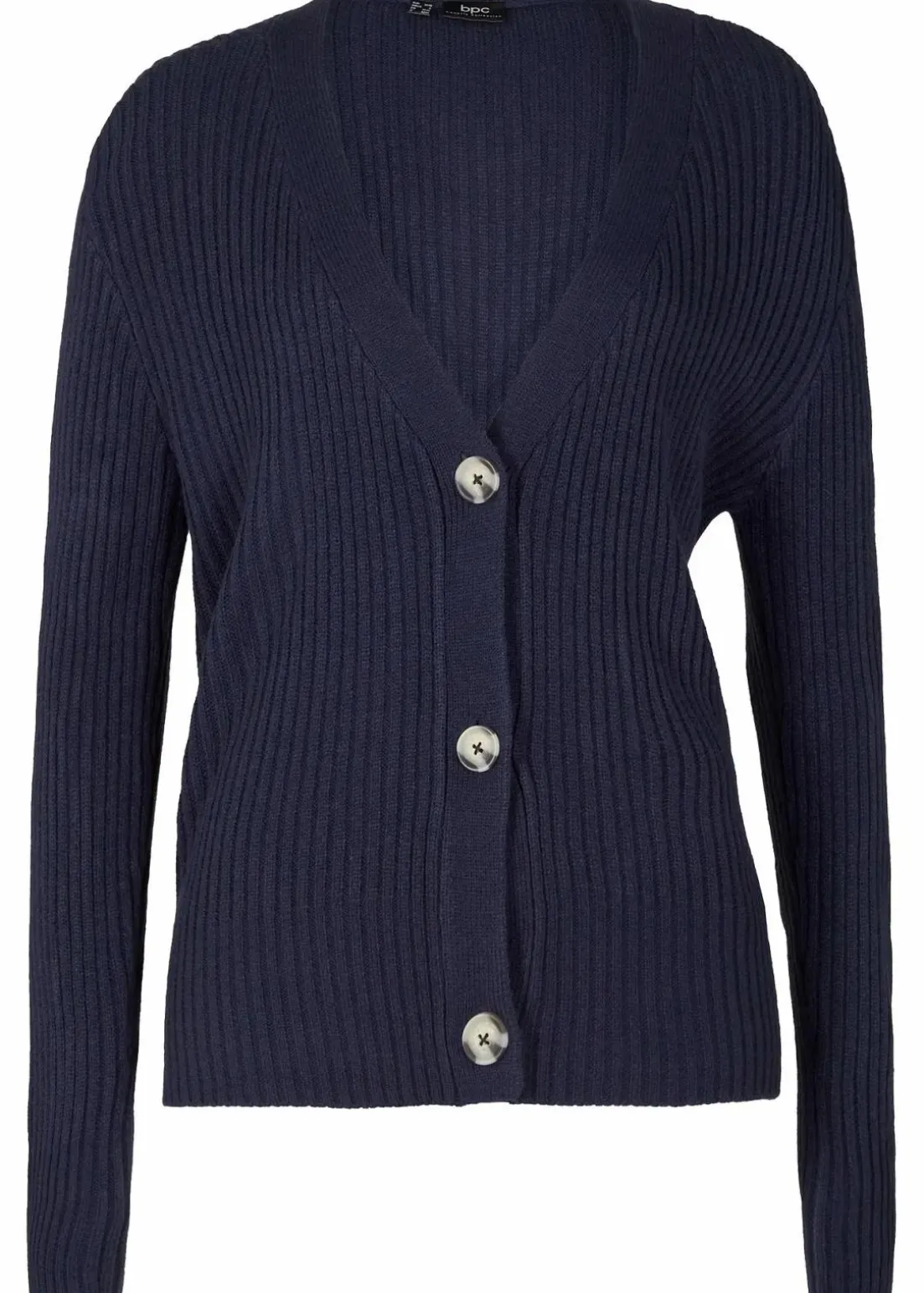 Gerippte Strickjacke