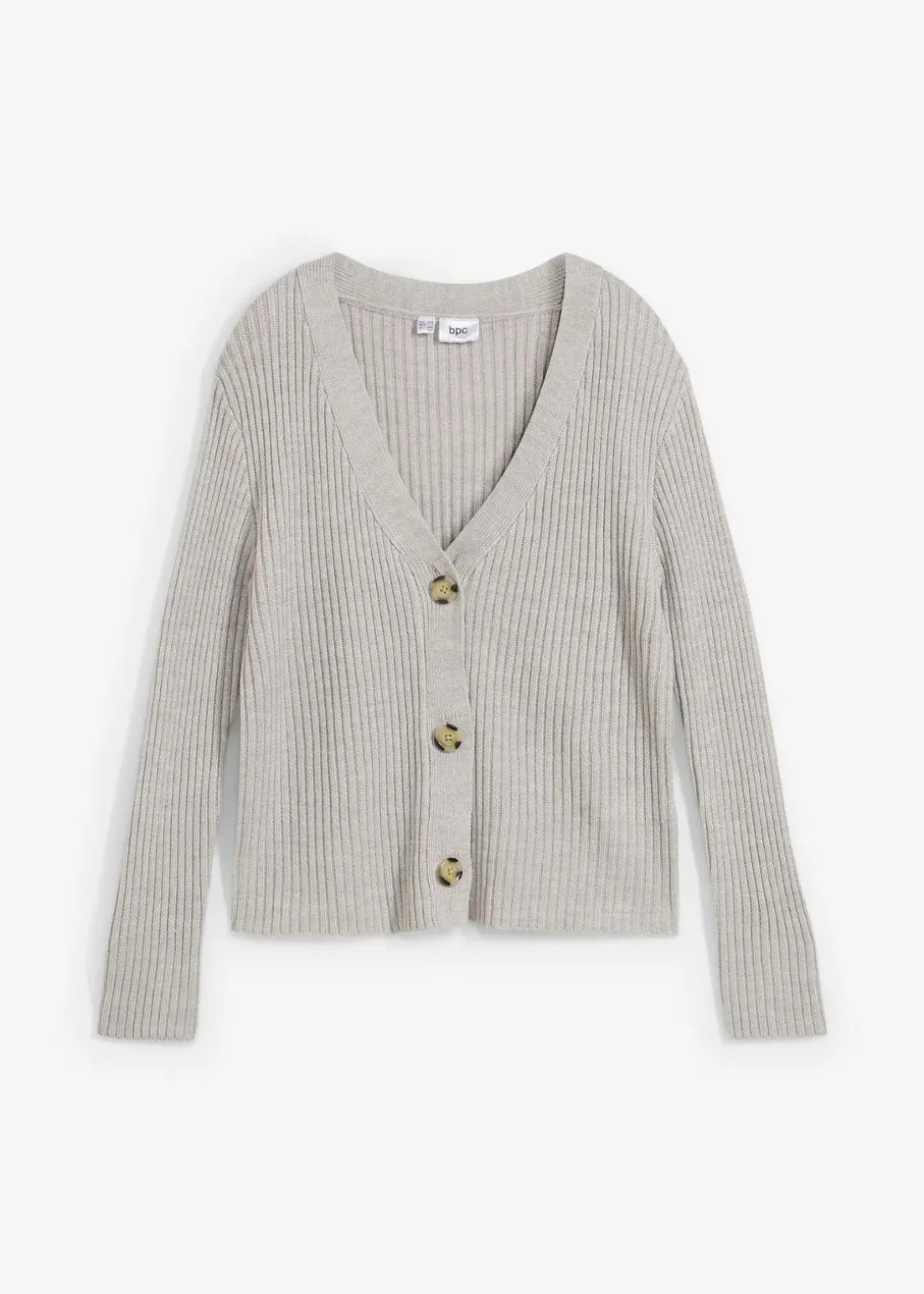 Gerippte Strickjacke