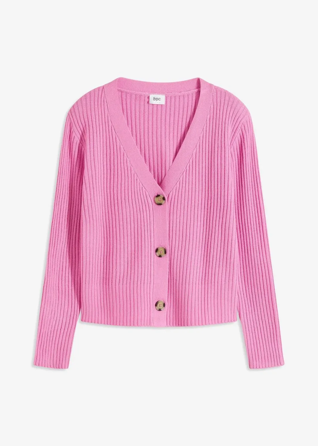 Gerippte Strickjacke