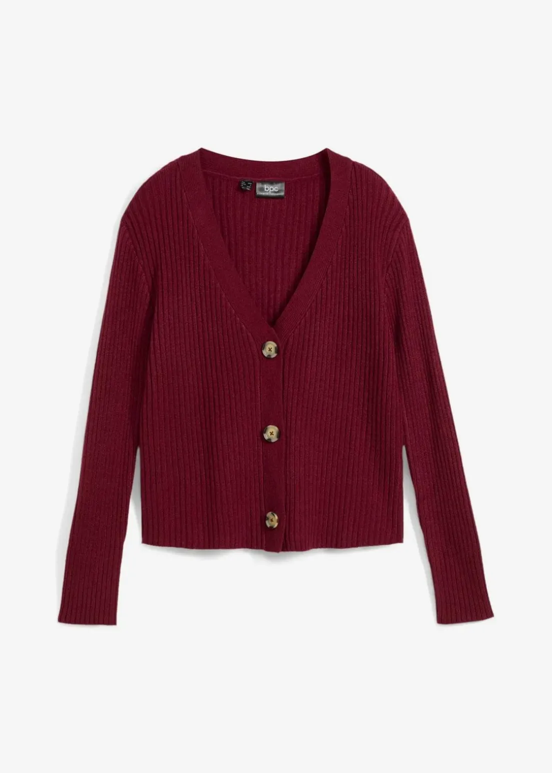 Gerippte Strickjacke