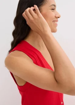 Gerippte Weste in Strickoptik