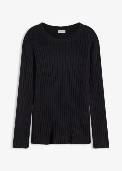 Gerippter Oversize-Pullover