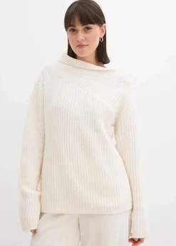 Gerippter Oversize-Pullover