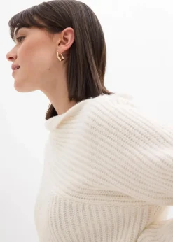 Gerippter Oversize-Pullover