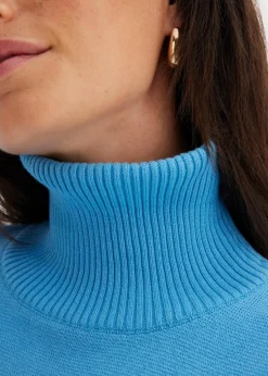 Gerippter Pullover aus reiner Baumwolle