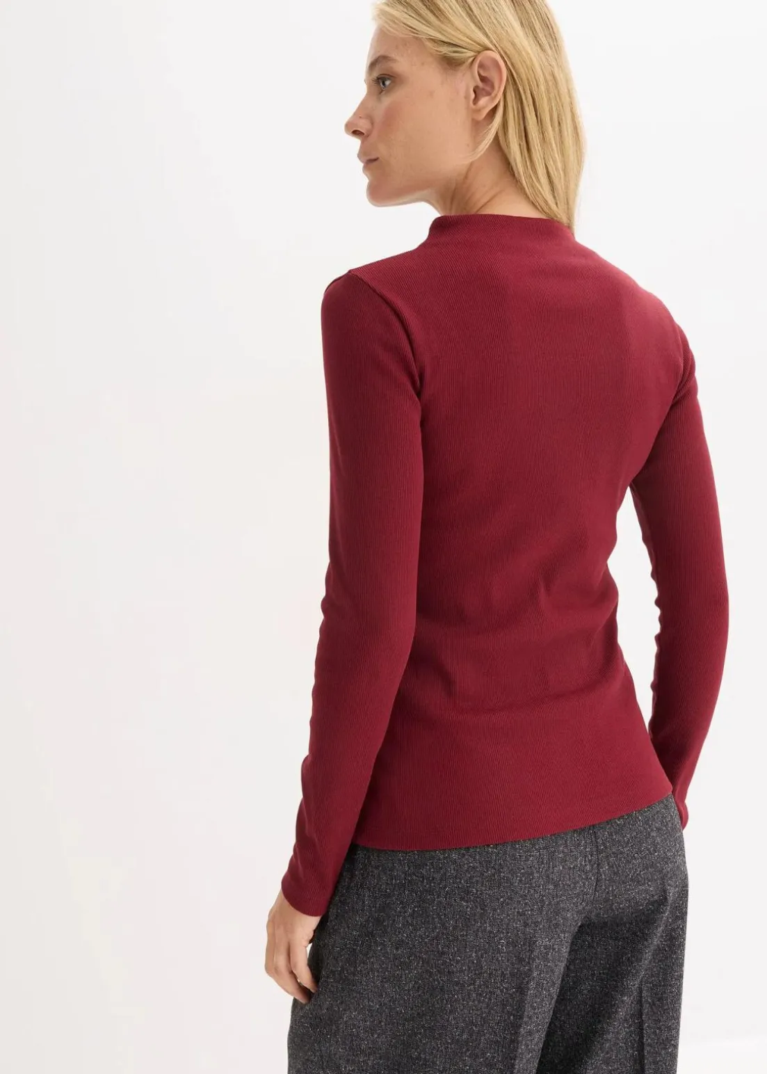 Geripptes Langarmshirt