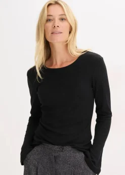 Geripptes Langarmshirt