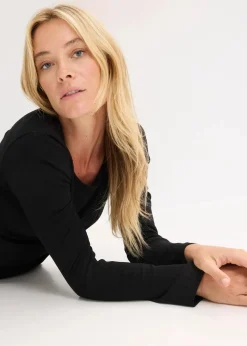 Geripptes Langarmshirt