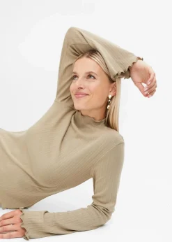 Geripptes Langarmshirt