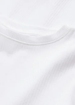 Geripptes Langarmshirt aus reiner Baumwolle