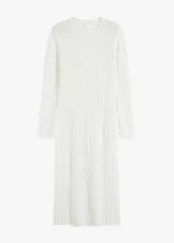 Geripptes Strickkleid