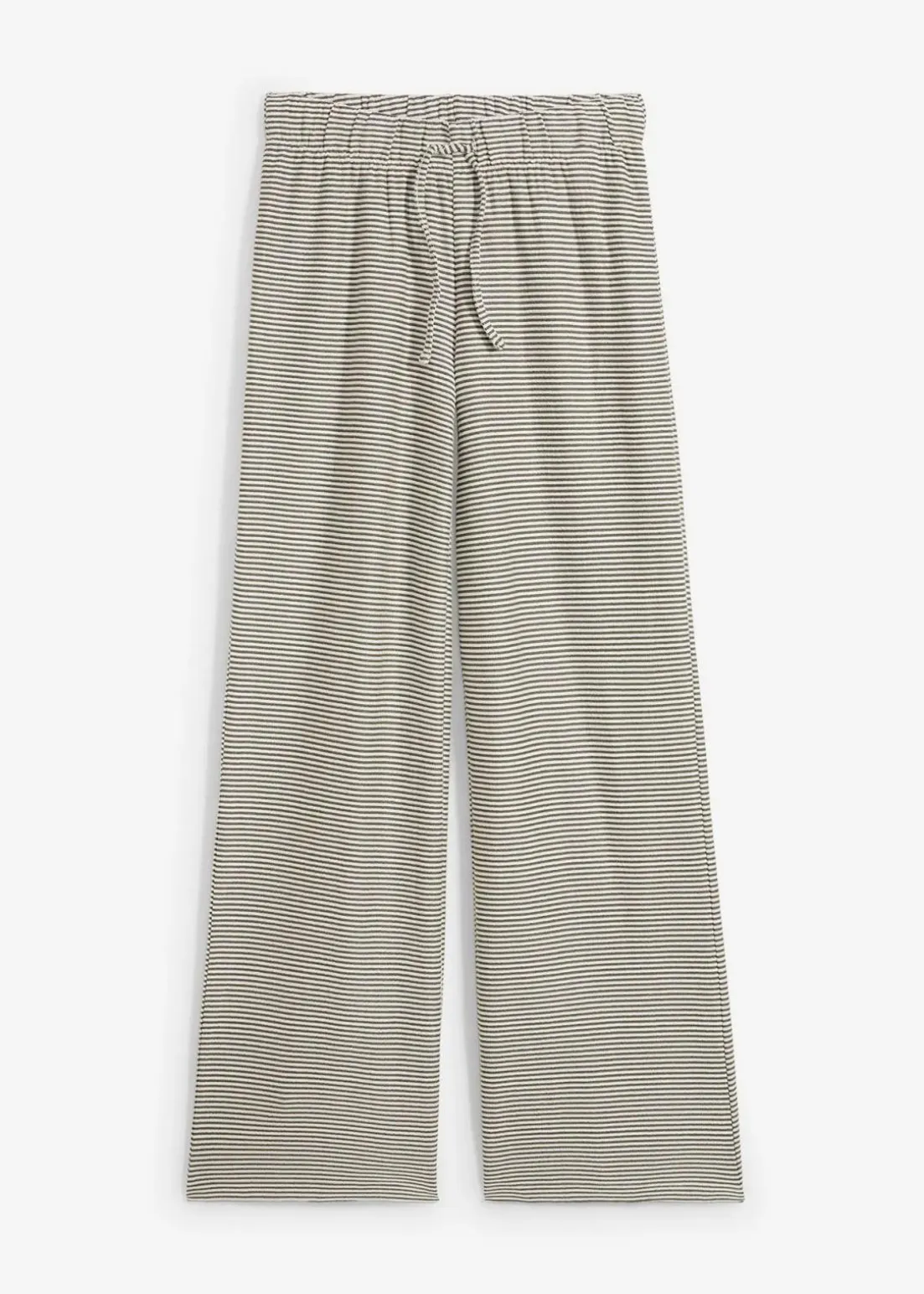 Gestreifte Jersey-Hose mit Kordelzug aus Baumwoll-Mix