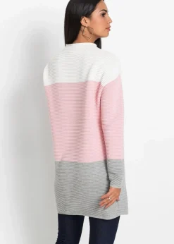 Gestreifter Long-Pullover