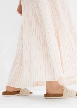 Gestreifter Maxirock aus reiner Baumwolle