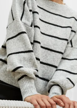 Gestreifter Pullover im Oversized Fit