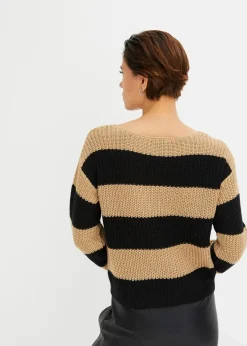Gestreifter Strickpullover
