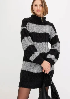 Gestreiftes Strickkleid