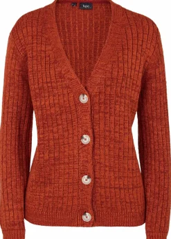 Grobe Strickjacke mit recycelter Baumwolle