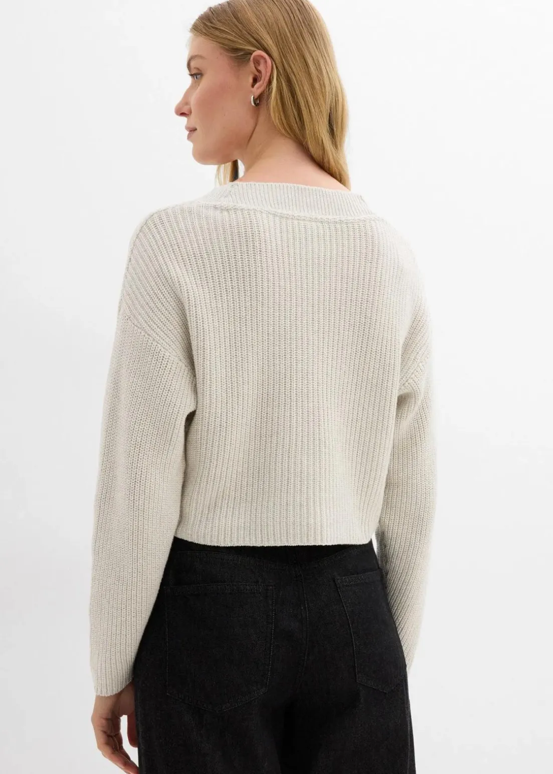 Grobstrickjacke aus reiner Baumwolle