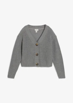 Grobstrickjacke aus reiner Baumwolle