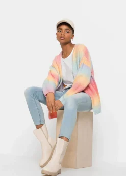 Grobstrickjacke aus weichem Woll-Mix