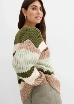 Grobstrickjacke mit Farbverlauf