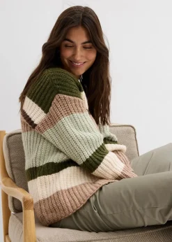 Grobstrickjacke mit Farbverlauf