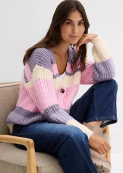 Grobstrickjacke mit Farbverlauf