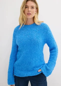 Grobstrick-Pullover aus kuscheligem Bouclé