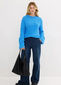 Grobstrick-Pullover aus kuscheligem Bouclé