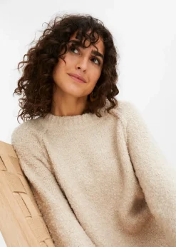 Grobstrick-Pullover aus Teddygarn