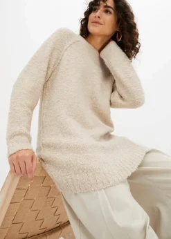 Grobstrick-Pullover aus Teddygarn