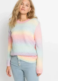 Grobstrick-Pullover aus weichem Woll-Mix