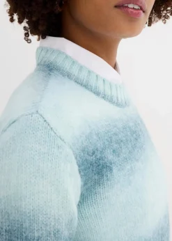 Grobstrick-Pullover aus weichem Woll-Mix