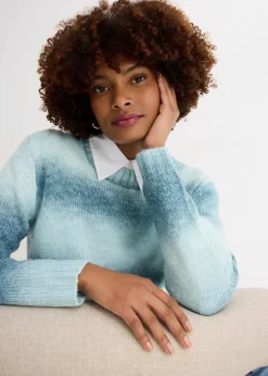 Grobstrick-Pullover aus weichem Woll-Mix