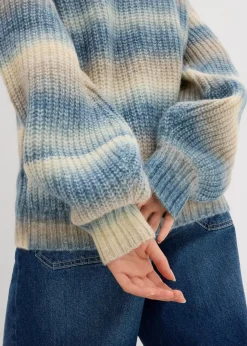 Grobstrick-Pullover aus weichem Woll-Mix