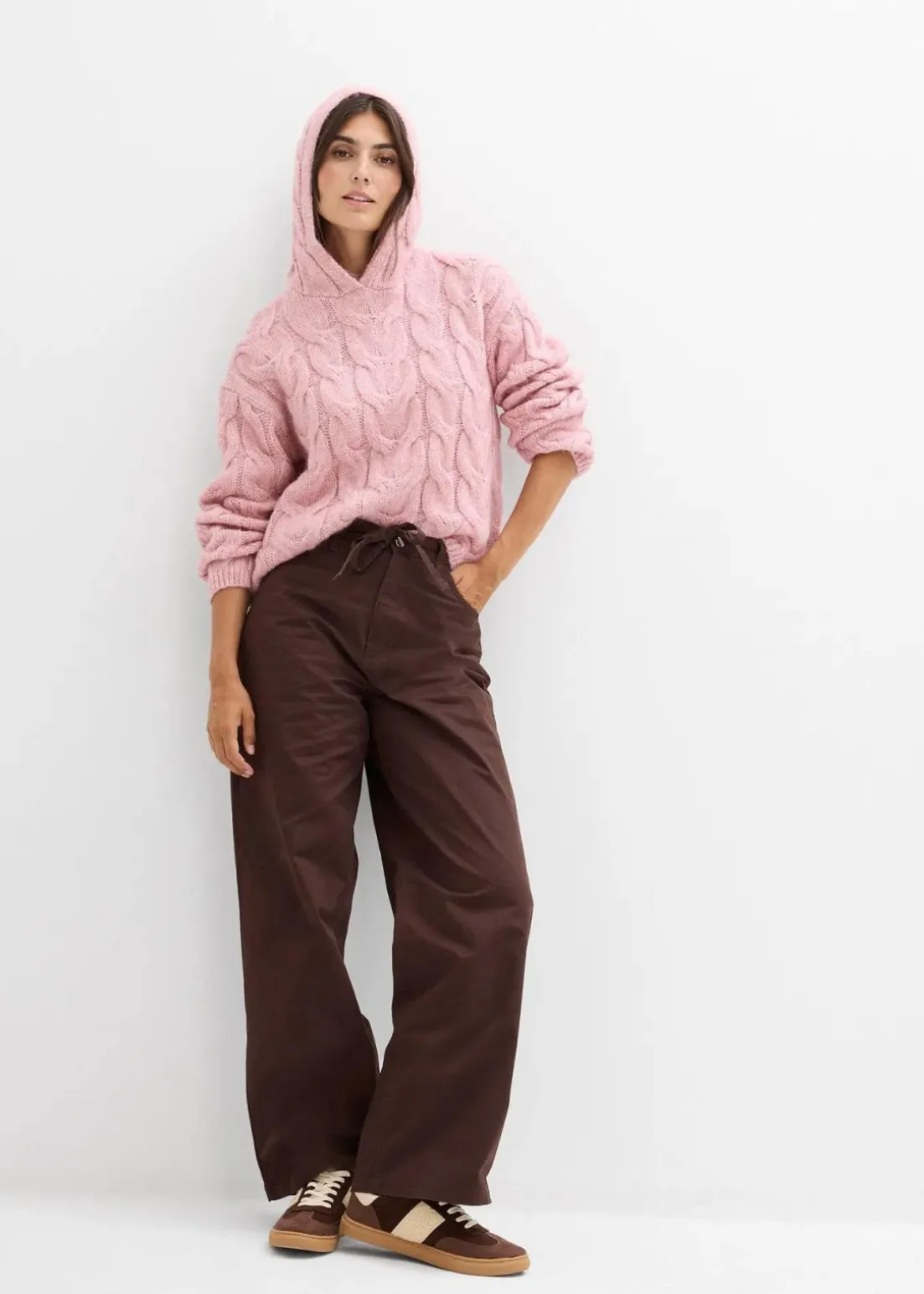 Grobstrick-Pullover aus weichem Woll-Mix