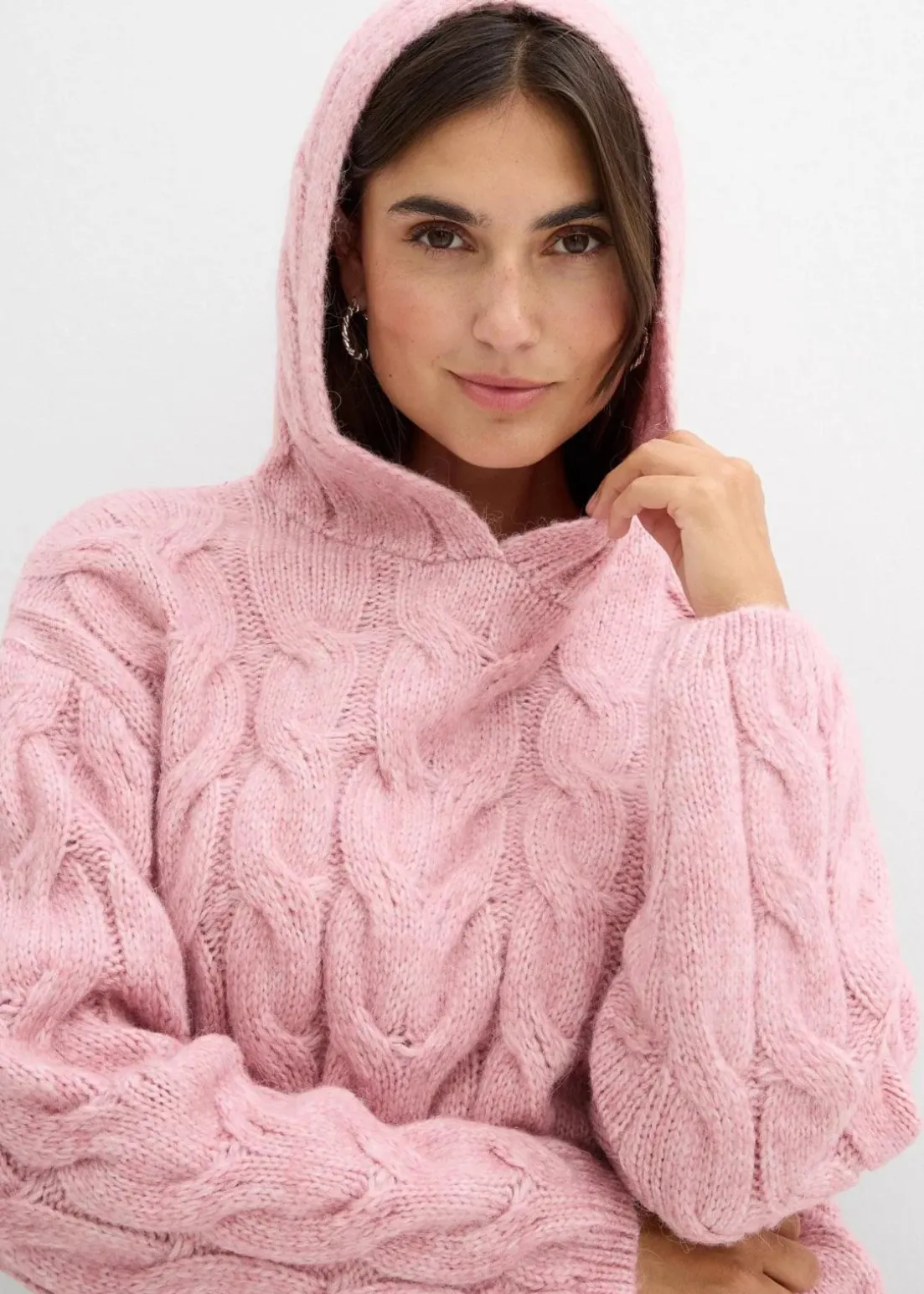 Grobstrick-Pullover aus weichem Woll-Mix