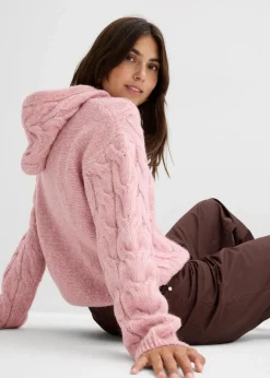 Grobstrick-Pullover aus weichem Woll-Mix