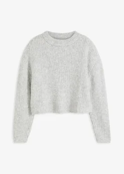 Grobstrick-Pullover aus weichem Woll-Mix