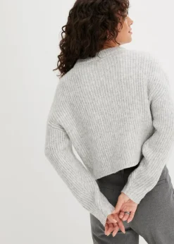 Grobstrick-Pullover aus weichem Woll-Mix