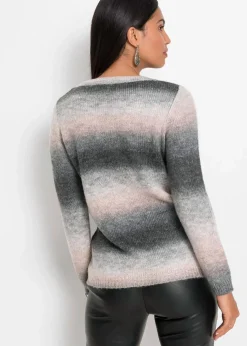 Grobstrick-Pullover mit Farbverlauf