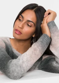 Grobstrick-Pullover mit Farbverlauf