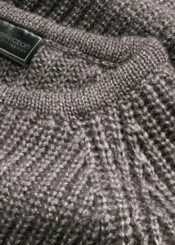 Grobstrickpullover mit Glanzgarn