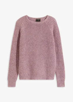 Grobstrickpullover mit Glanzgarn