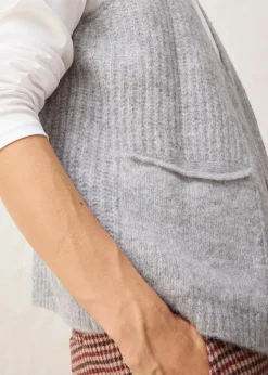 Grobstrickweste mit Alpakawolle