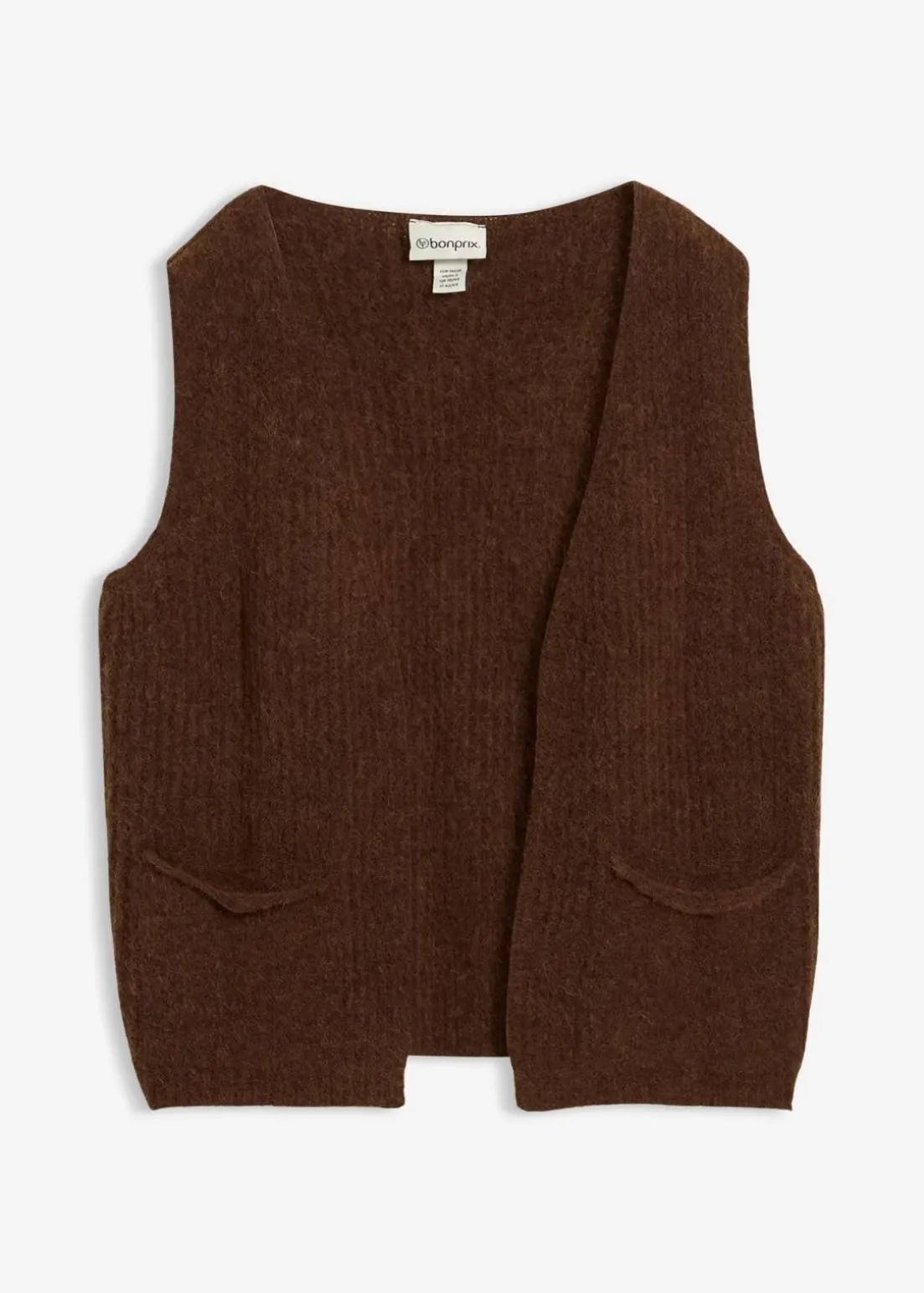 Grobstrickweste mit Alpakawolle