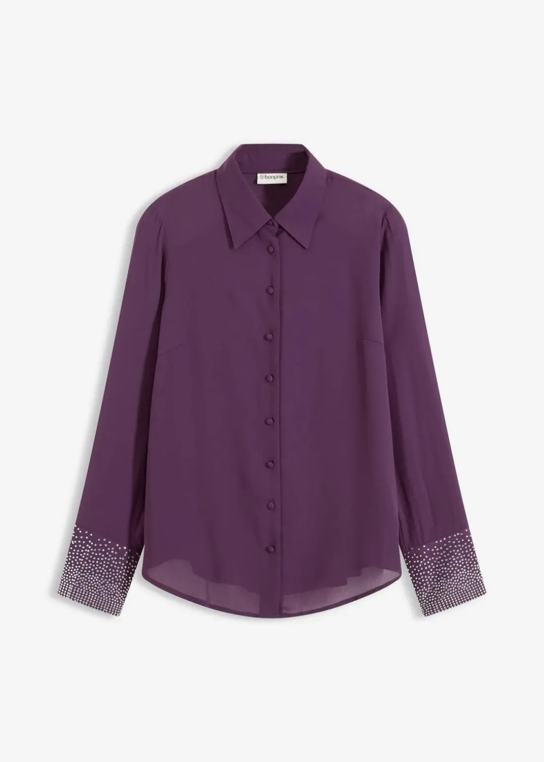 Hemdbluse mit Glitzersteinchen