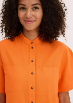 Hemdbluse aus feinem Viskose-Mix