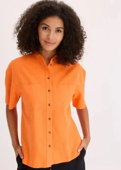 Hemdbluse aus feinem Viskose-Mix